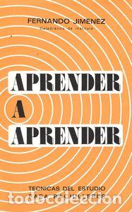 Libros: APRENDER A APRENDER - Jim&eacute;nez, Fernando