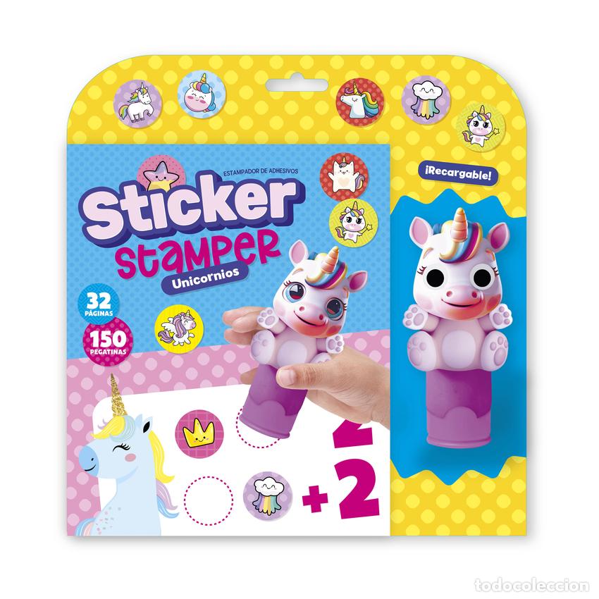 Libri: STICKER STAMPER - UNICORNIOS (FORMATO BLISTER) - Imagiland