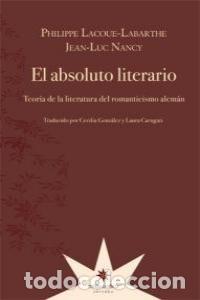Libros: ABSOLUTO LITERARIO - LACOUE LABARTHE, PHILIPPE