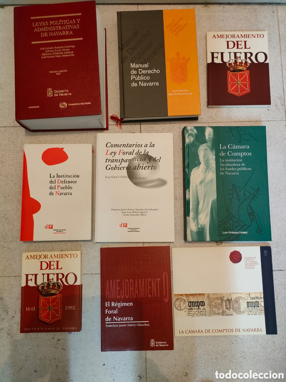Libros: 9 LIBROS LEYES POLITICAS Y ADMINISTRATIVAS DE NAVARRA