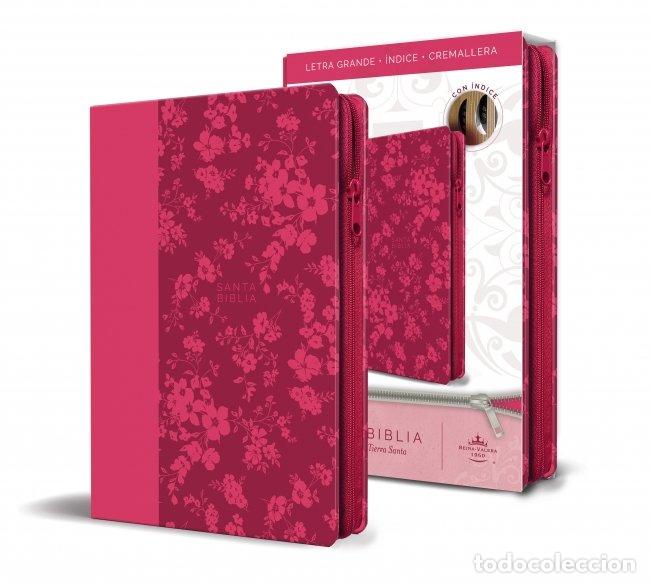 Libros: BIBLIA RVR 1960.LETRA GRANDE.PIEL, ESTMPAMPADO FLORAL, CREMALLERA - Reina Valera, Revisada
