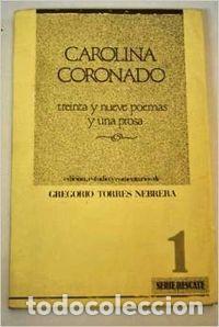 Libros: CAROLINA CORONADO 39 POEMAS - TORRES, G.