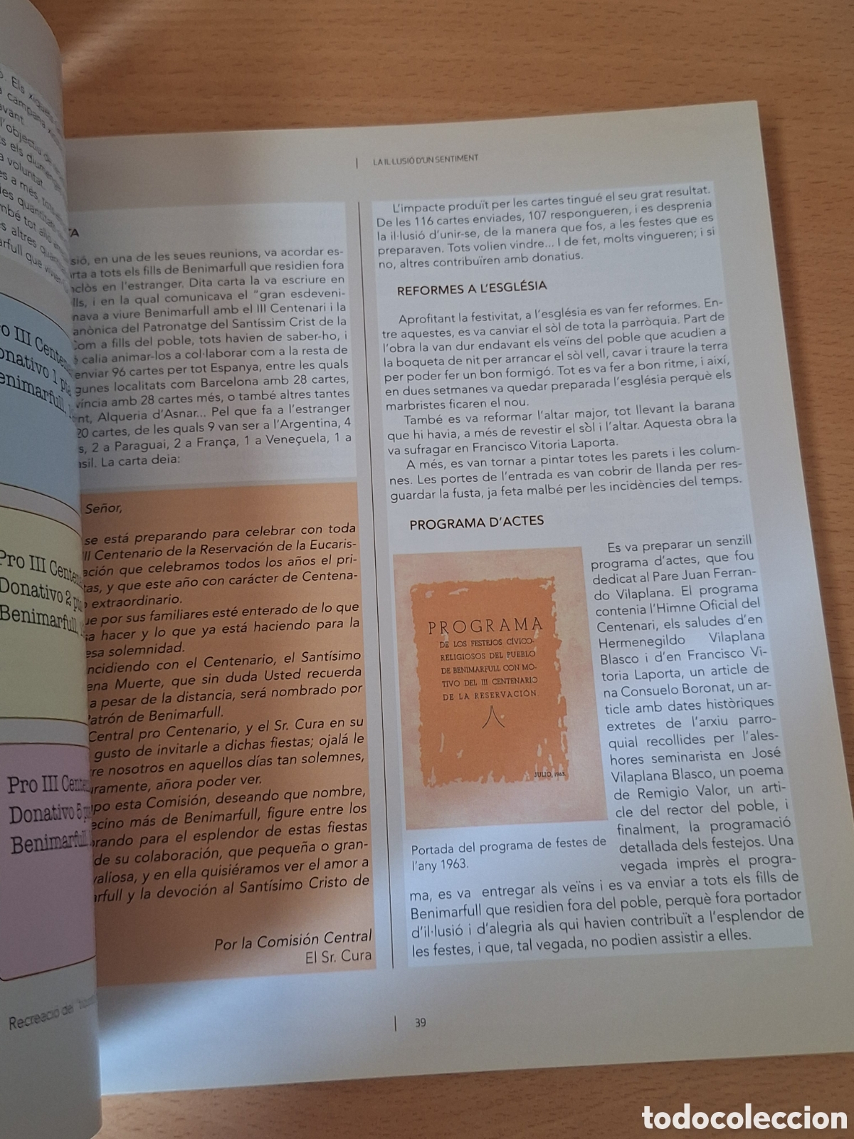 Libros: La il&bull;lusi&oacute; dun sentiment. Benimarfull 1663 - 2013 - Foto 11