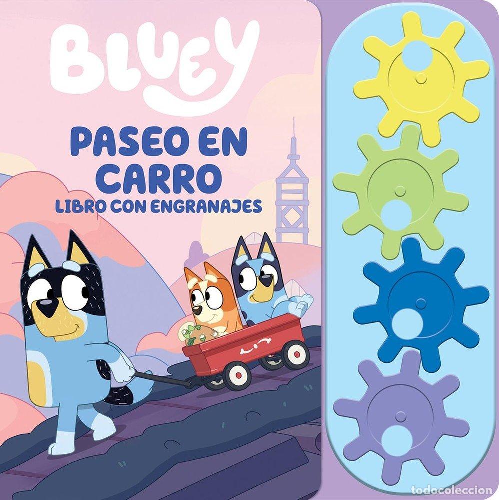 Livros: BLUEY PASEO EN CARRO LIBRO DE ACTIVIDAD CON ENGRANAJES - - BLUEY
