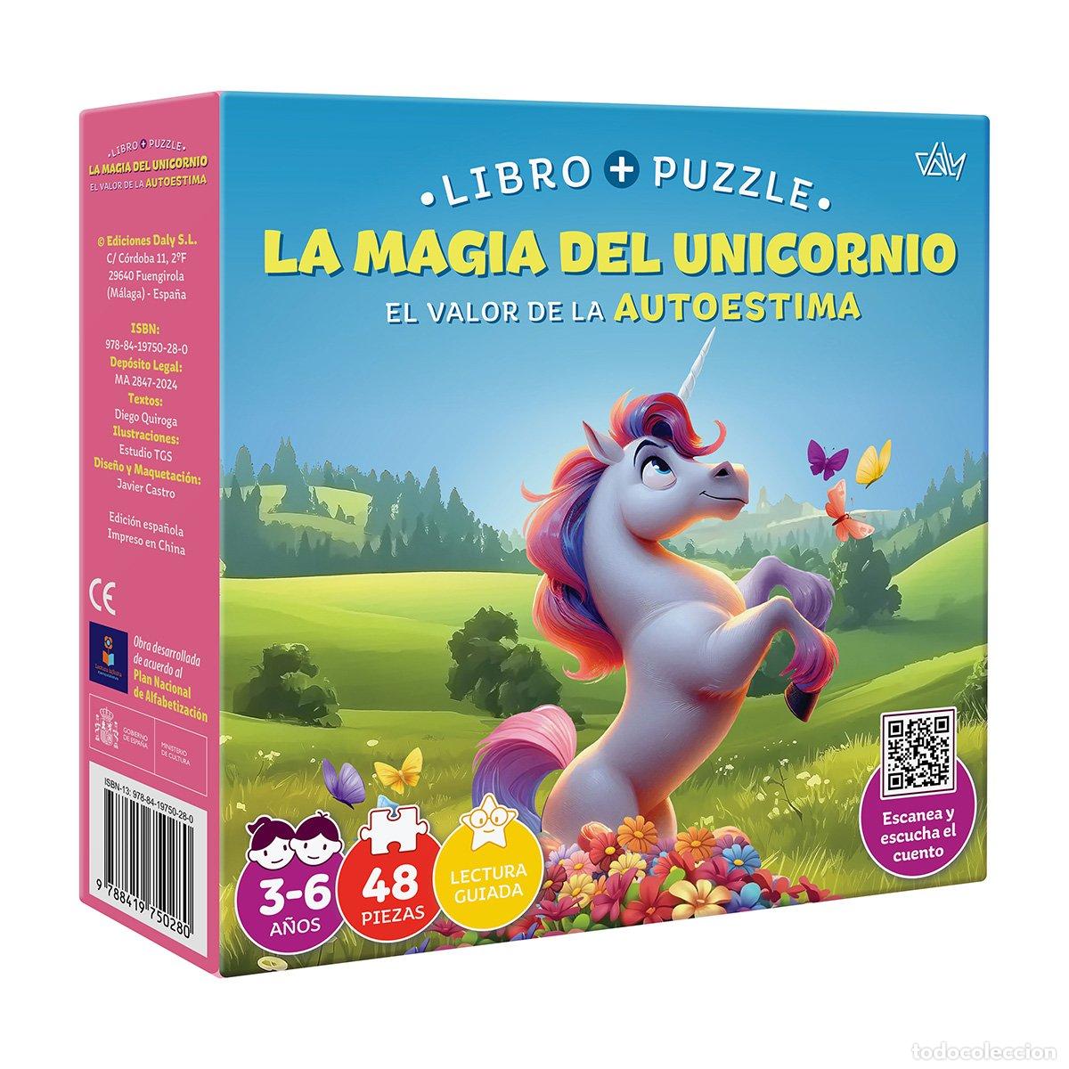 Livros: MAGIA DEL UNICORNIO.(VALOR AUTOESTIMA) LIBRO-PUZZLE 48 PIEZAS - Espanol/Castellano