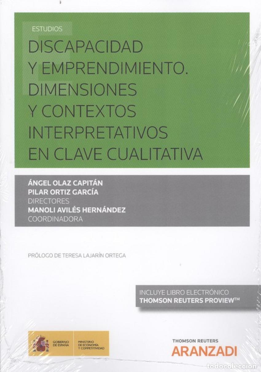 books: DISCAPACIDAD Y EMPRENDIMIENTO. DIMENSIONES Y CONTEXTOS INTEPRETATIVOS EN CLAVE CUALITATIVA - Olaz Ca