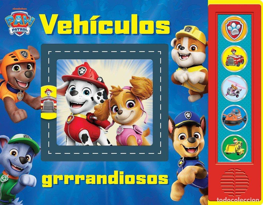Libros: PATRULLA CANINA - PAW PATROL - VEH&Iacute;CULOS GRRRANDIOSOS - TRACE-A-TRACK LIBRO INTERACTIVO DE SONIDOS -