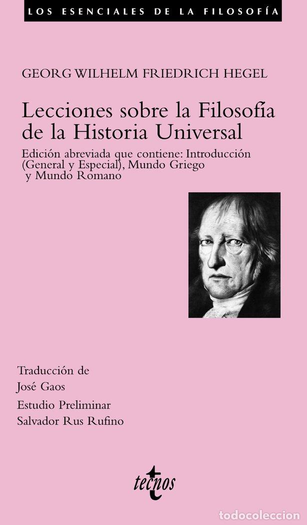 B&uuml;cher: TECNOS LECCIONES SOBRE LA FILOSOFIA - FRIEDRICH HEGEL GEORG WILHELM
