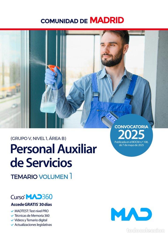 Libri: PERSONAL AUXILIAR SERVICIOS GRUPO V NIVEL 1 AREA B TEMARIO - AA.VV