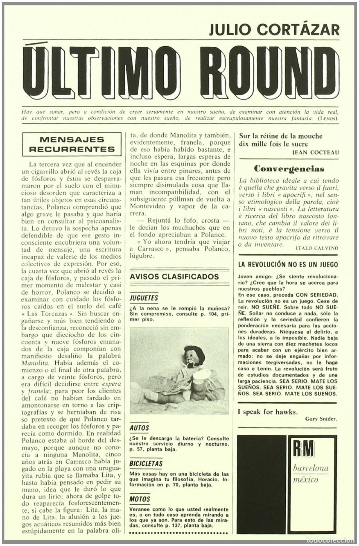 Libros: ULTIMO ROUND - Cort&aacute;zar, Julio
