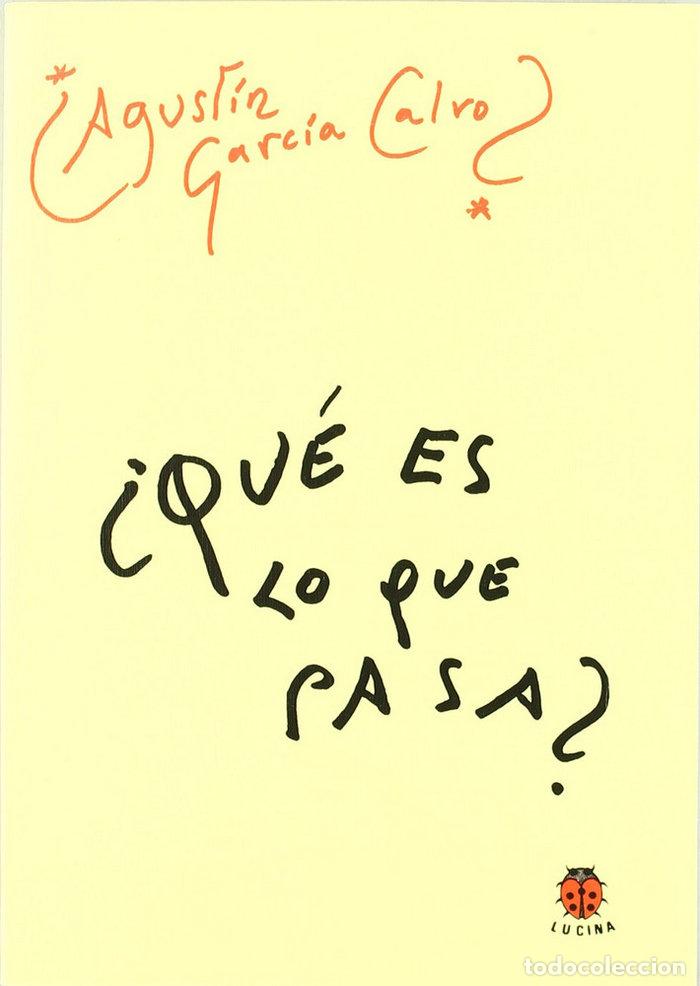 Libros: QUE ES LO QUE PASA - GARCIA, AGUSTIN