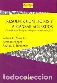 Livres: RESOLVER CONFLICTOS Y ALCANZAR ACUERDOS - MNOOKIN