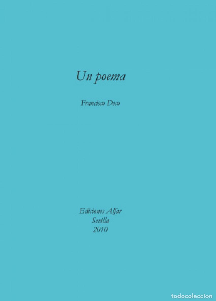 Libros: UN POEMA - Deco Prados, Francisco Javier
