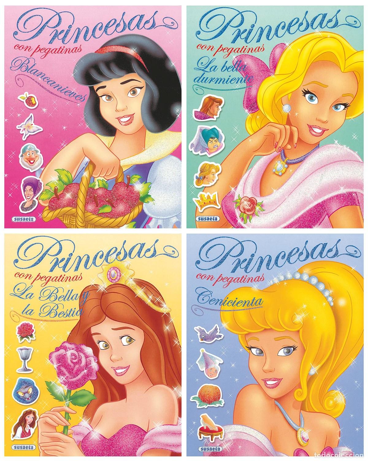 Libri: PRINCESAS CON PEGATINAS BRILLANTES (4 T&Iacute;TULOS) - Susaeta, Equipo