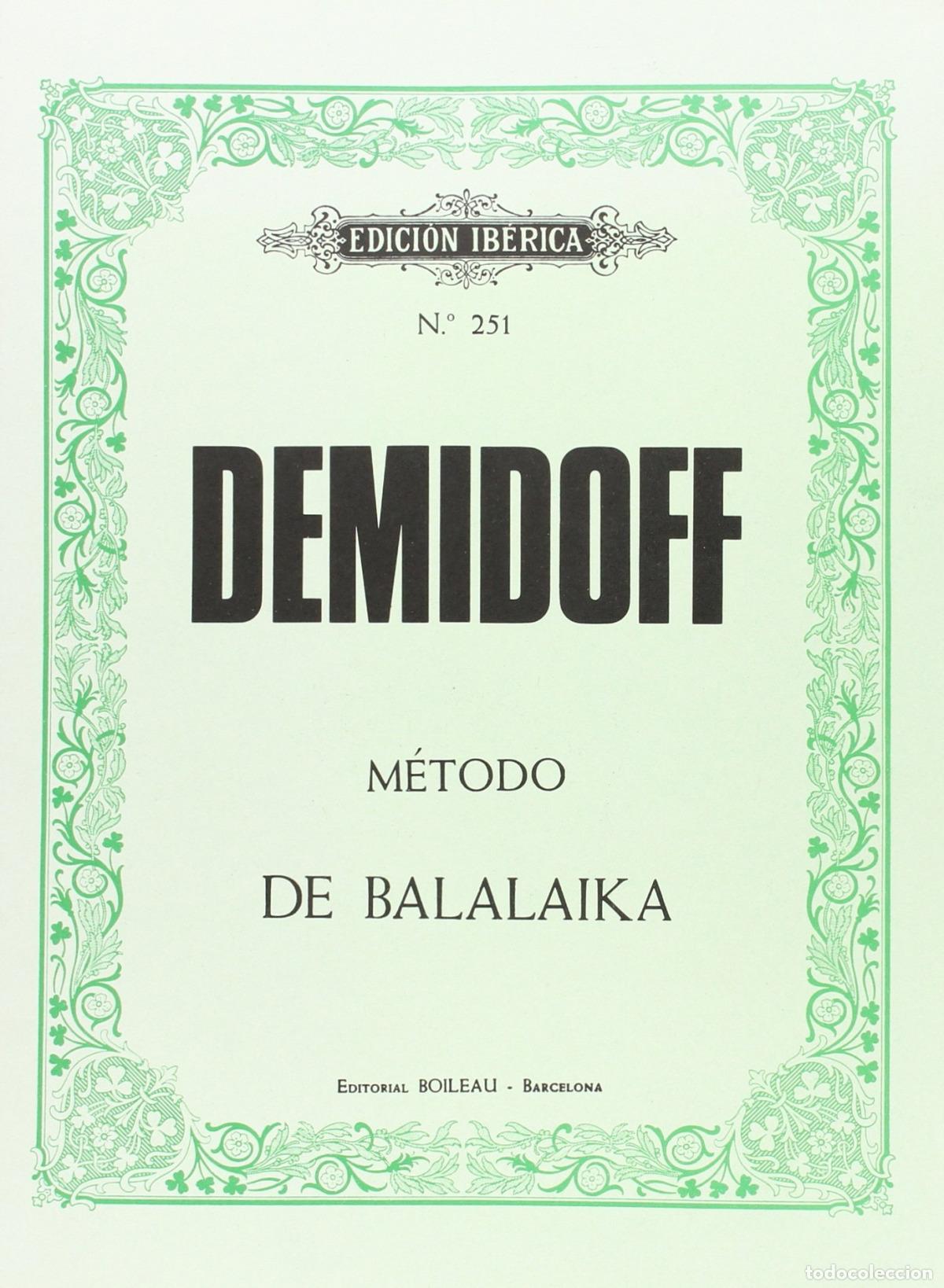 Libros: M&Eacute;TODO DE BALALAIKA - DEMIDOFF, Natalia