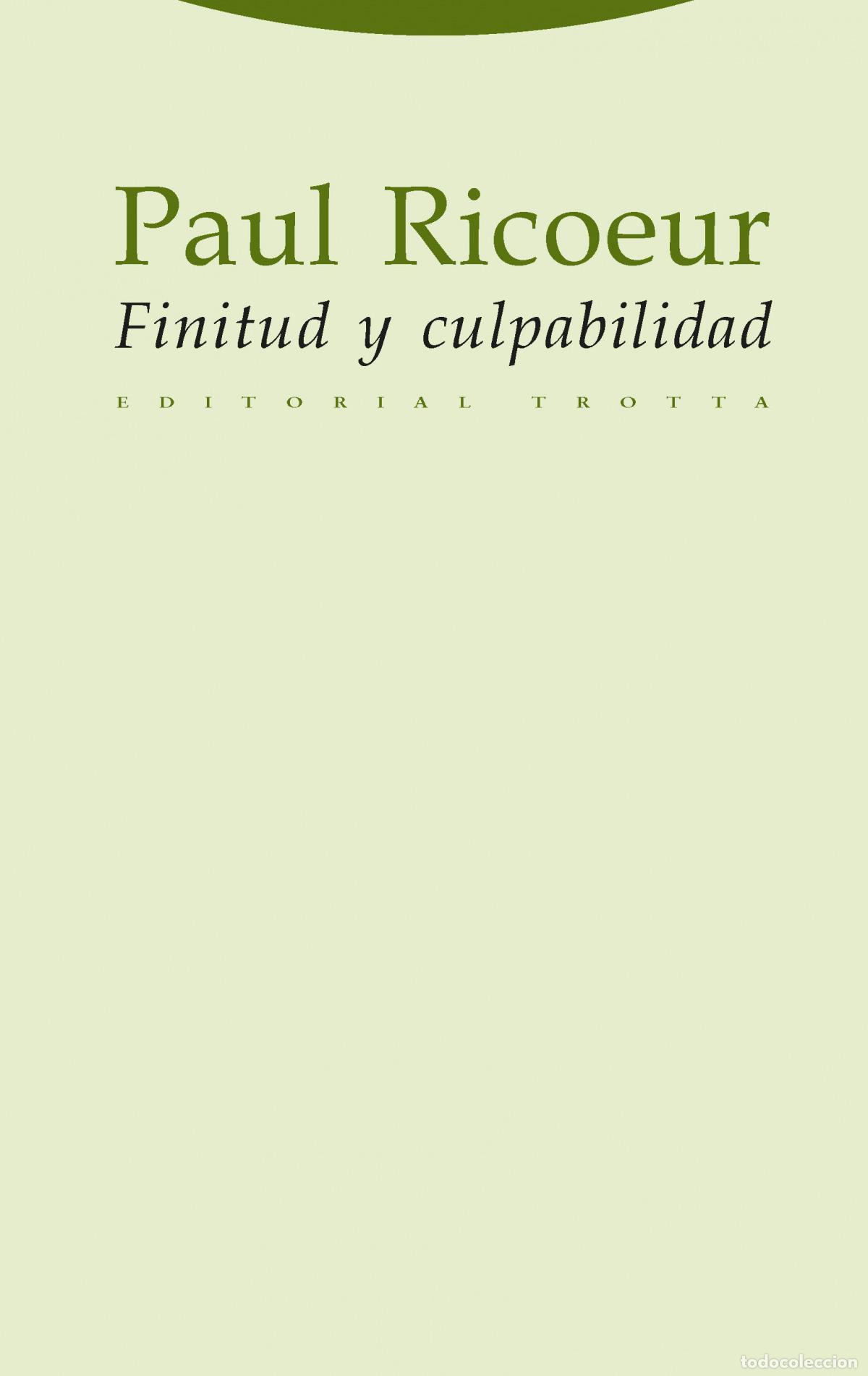 Libri: FINITUD Y CULPABILIDAD - Ricoeur, Paul