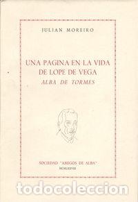 Livros: UNA P&Aacute;GINA EN LA VIDA DE LOPE DE VEGA - Moreiro, Juli&Aacute;n