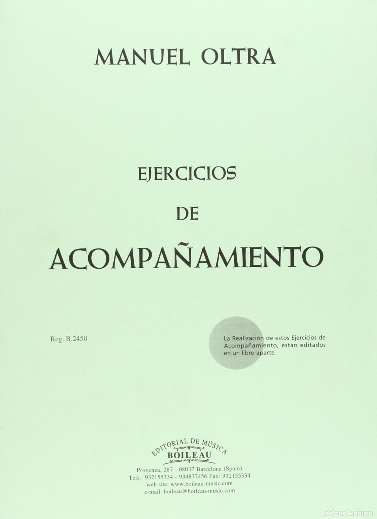 Libri: EJERCICIOS DE ACOMPA&Ntilde;AMIENTO PARA PIANO - Oltra, Manuel