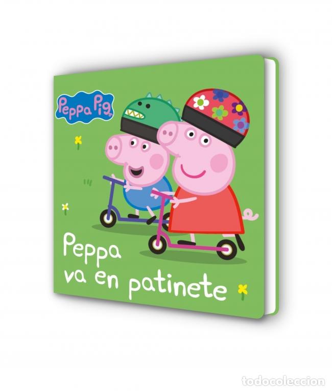 Libros: PEPPA PIG. LIBRO DE CART&Oacute;N - PEPPA VA EN PATINETE - Hasbro