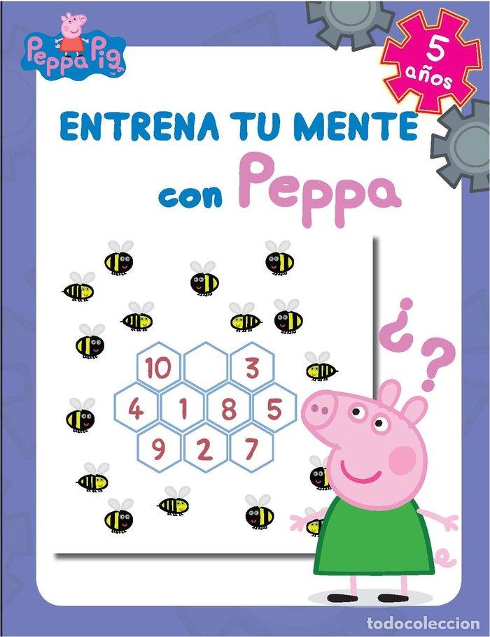 Libros: ENTRENA TU MENTE CON PEPPA 5 A&Ntilde;OS PEPPA PI - HASBRO,