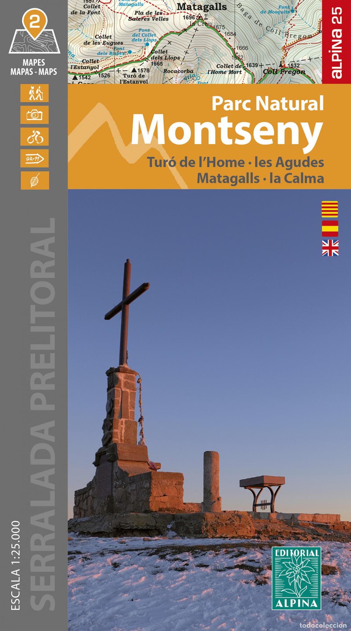 Libros: MONTSENY. PARC NATURAL 1:25000 - Catalan