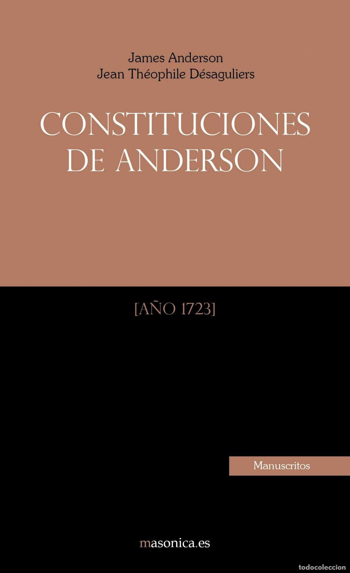 Libros: CONSTITUCIONES DE ANDERSON - Anderson, James