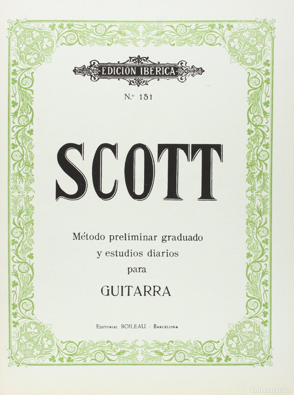 Libros: M&Eacute;TODO Y ESTUDIOS DIARIOS PARA GUITARRA - SCOTT, Robert