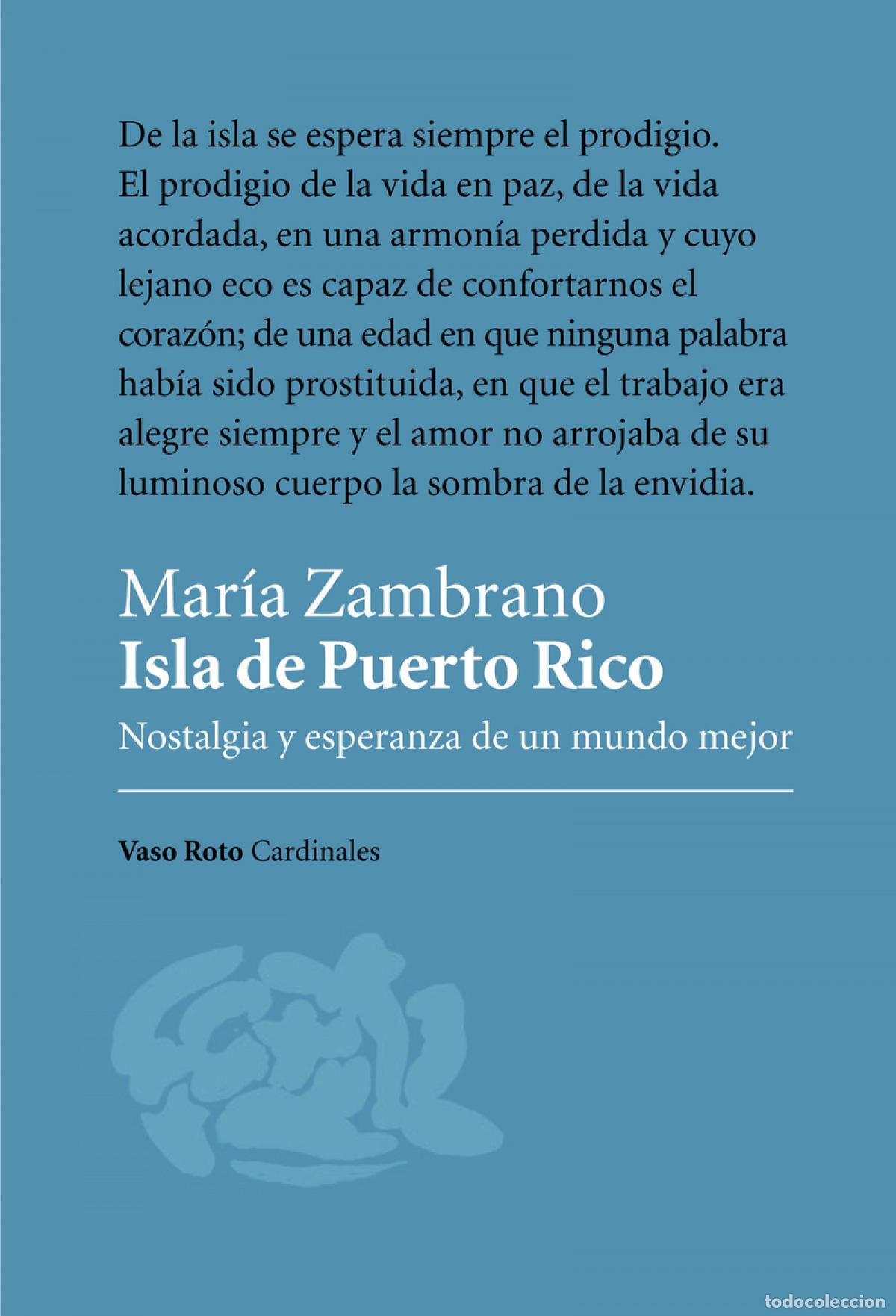 Libri: ISLA DE PUERTO RICO - Zambrano, Mar&iacute;a