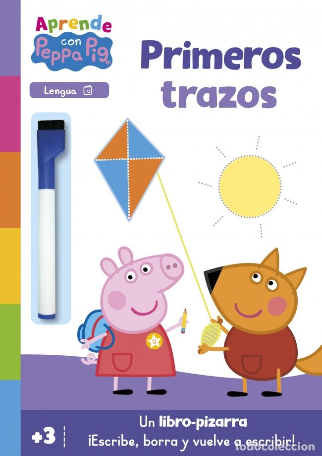 Libros: PEPPA PIG. PRIMEROS APRENDIZAJES - APRENDO CON PEPPA PIG. PRIMEROS TRAZOS (LIBRO-PIZARRA) - Hasbro
