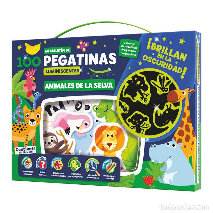 books: MALETIN 100 PEGATINAS LUMINESCENTES ANIMALES EN LA SELVA - IMAGILAND