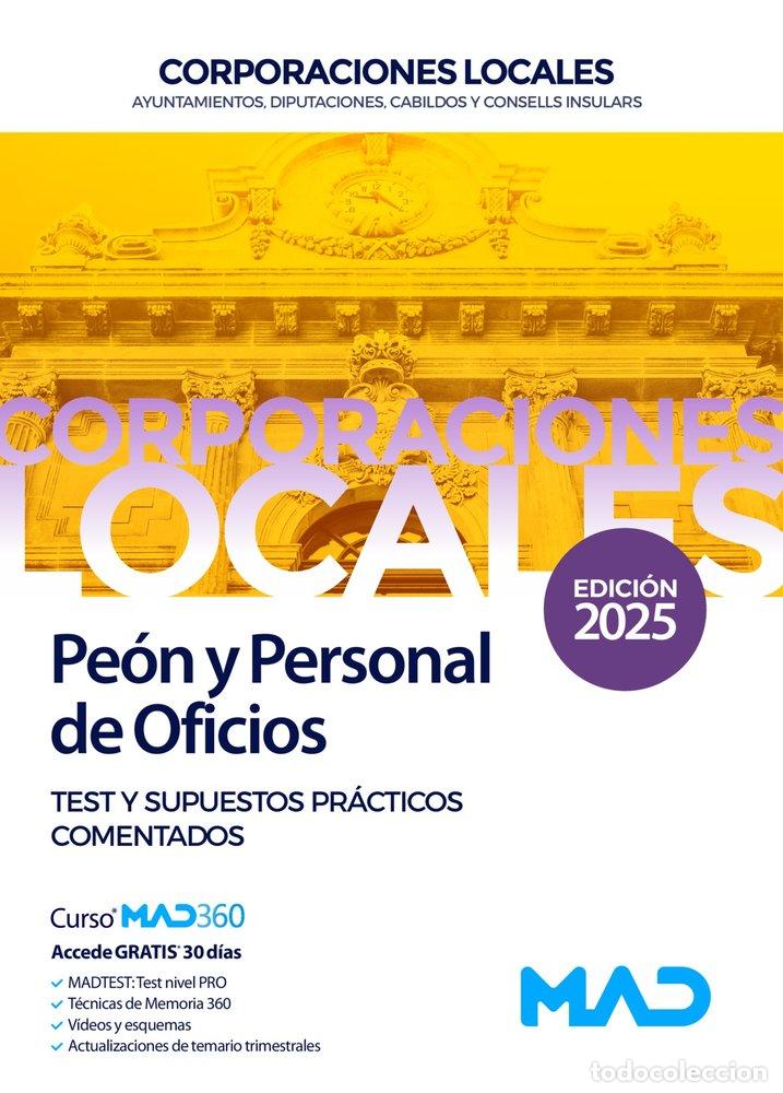 Livres: PEON Y PERSONAL OFICIO TEST AYUNTAMIENTO DIPUTACION Y CORPO - AA.VV