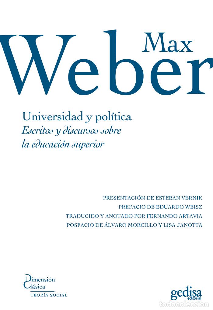 Libros: UNIVERSIDAD Y POLITICA - WEBER, MAX