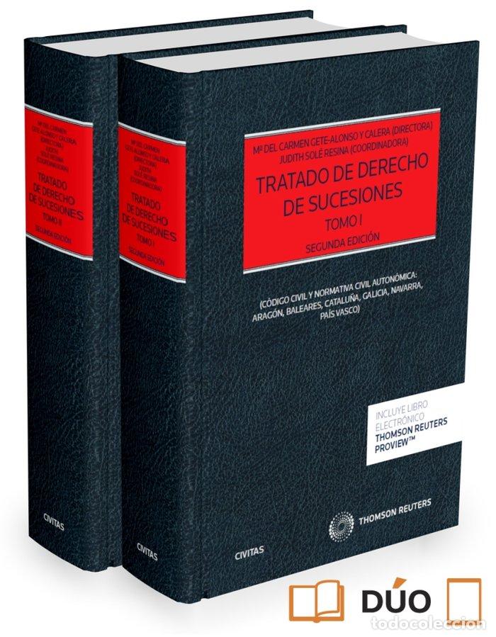 Livres: TRATADO DE DERECHO DE SUCESIONES TOMO I Y II - GETE ALONSO CALERA, CARMEN