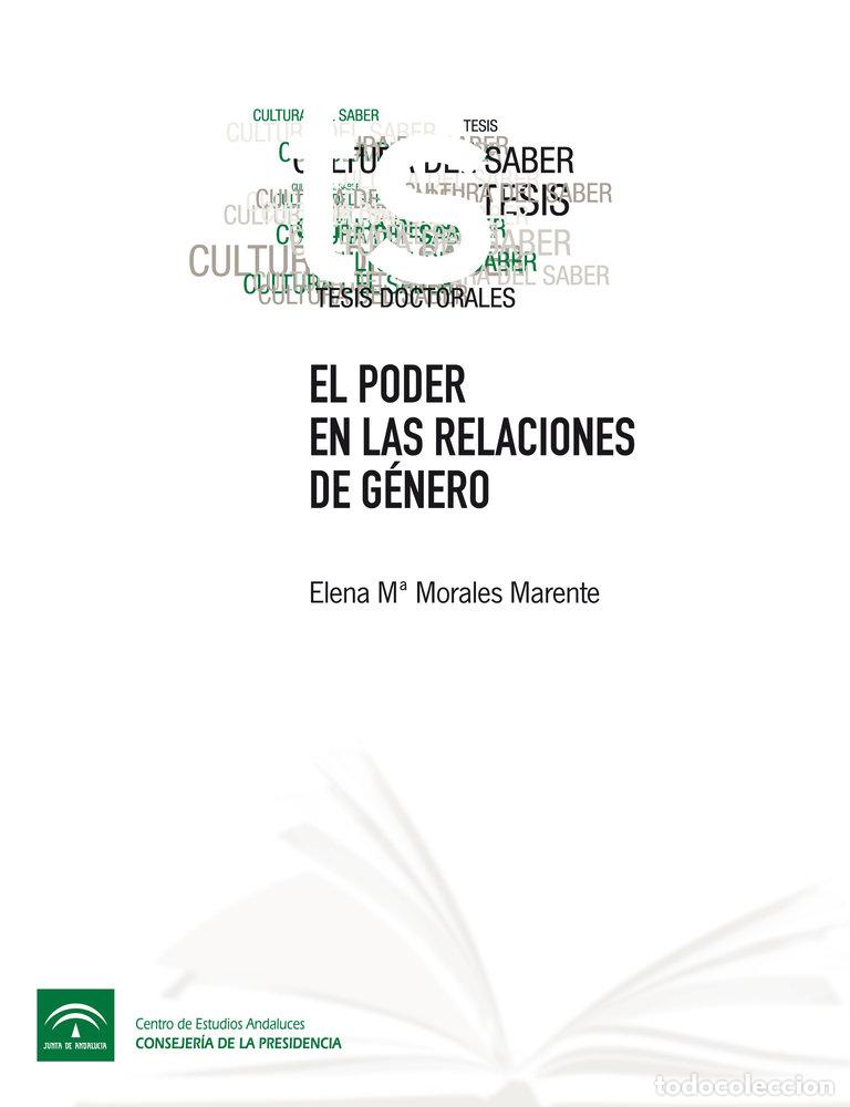 Libri: EL PODER EN LAS RELACIONES DE GENERO - MORALES MARENTE, ELENA MARIA