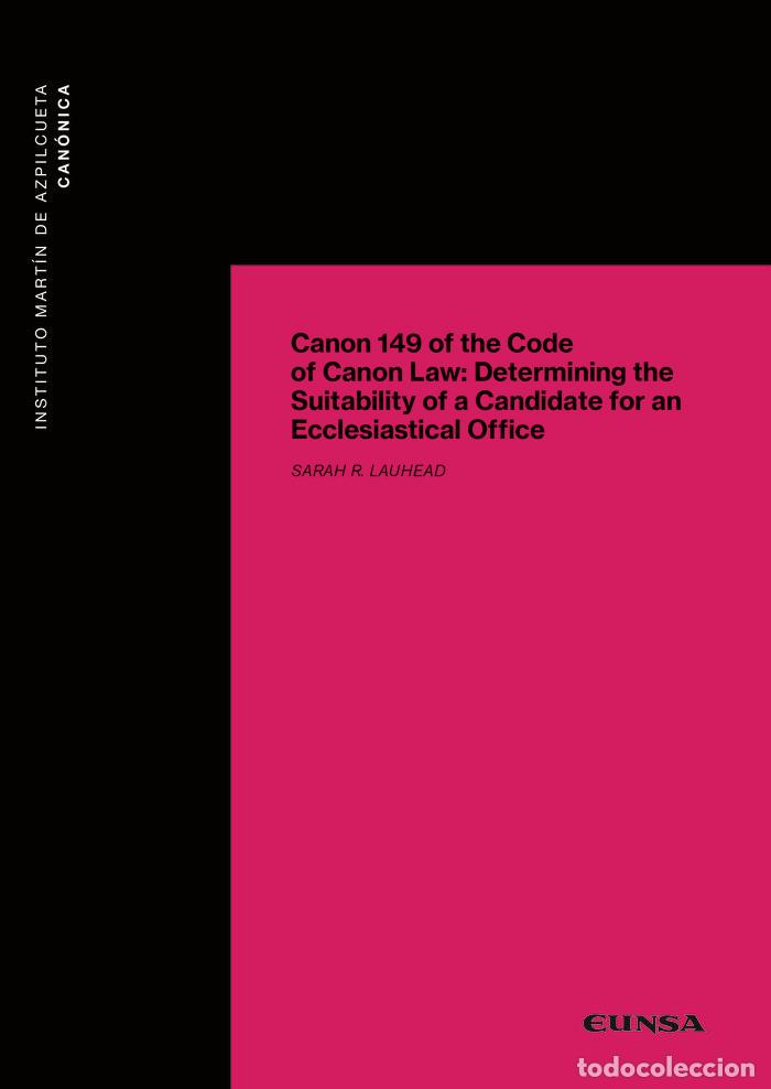 Livros: CANON 149 OF THE CODE OF CANON LAW - AA.VV