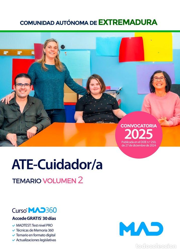 Libros: ATE CUIDADOR/A GRUPO IV PERSONAL LABORAL EXTREMADURA VOL 2 - AA.VV