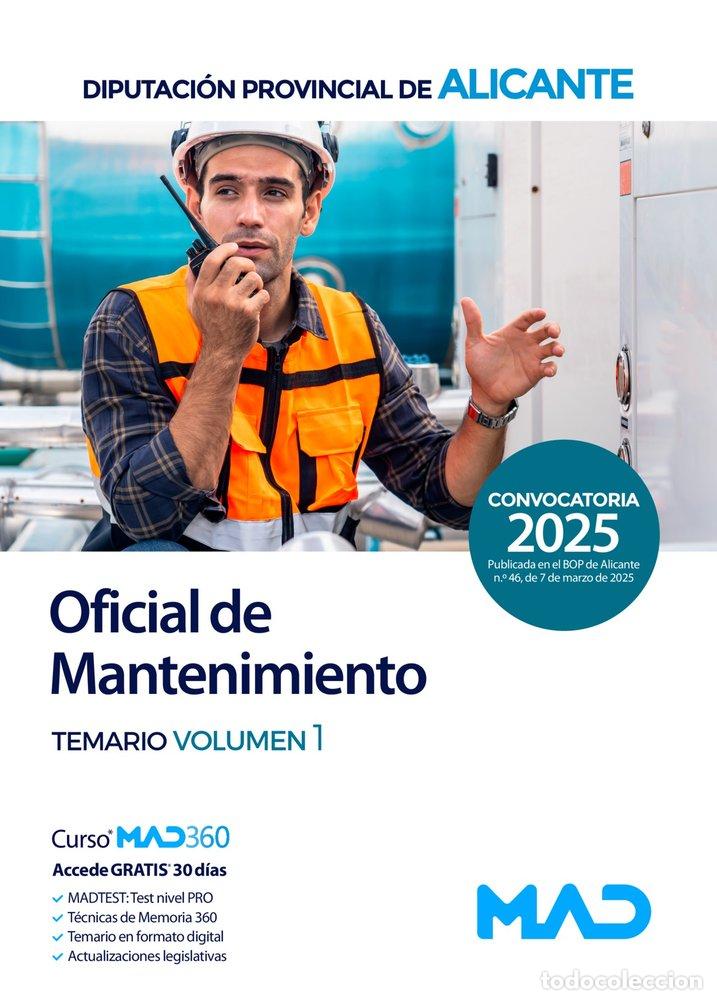 Libros: OFICIAL MANTENIMIENTO TEMARIO 1 DIPUTACION PROVINCIAL ALICAN - AA.VV