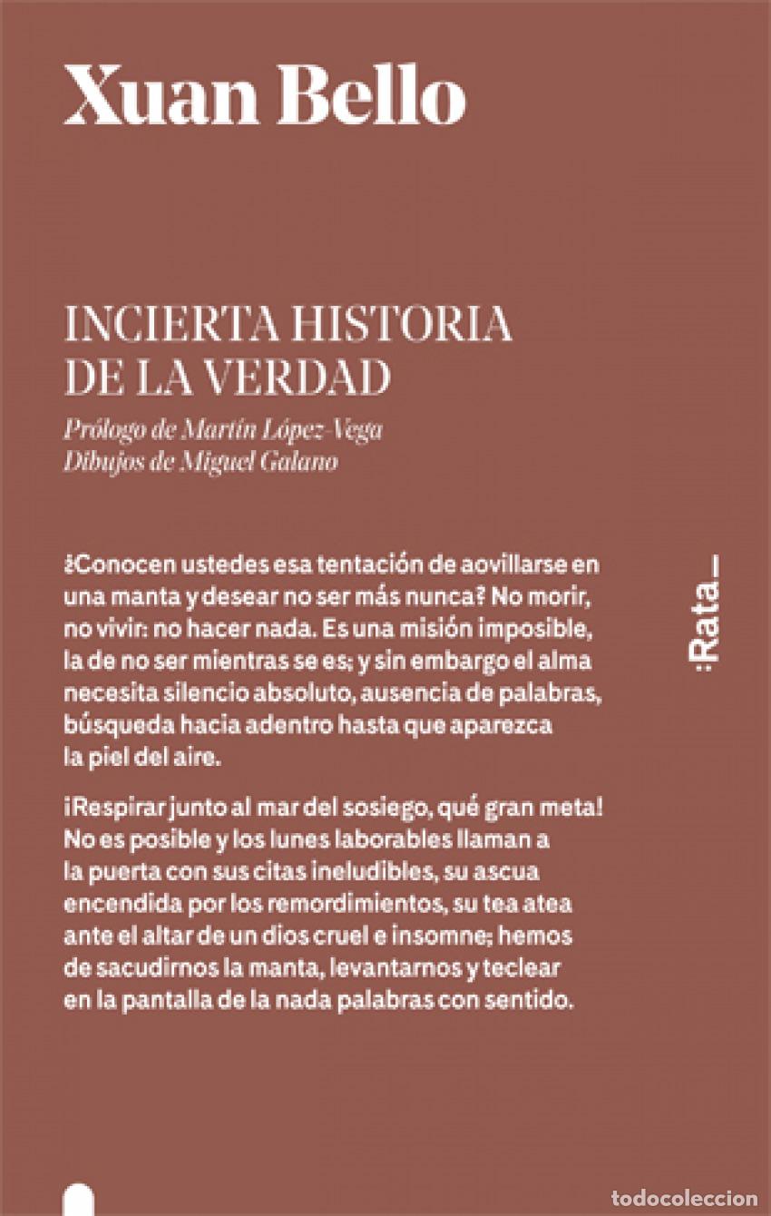 books: INCIERTA HISTORIA DE LA VERDAD - Bello, Xuan