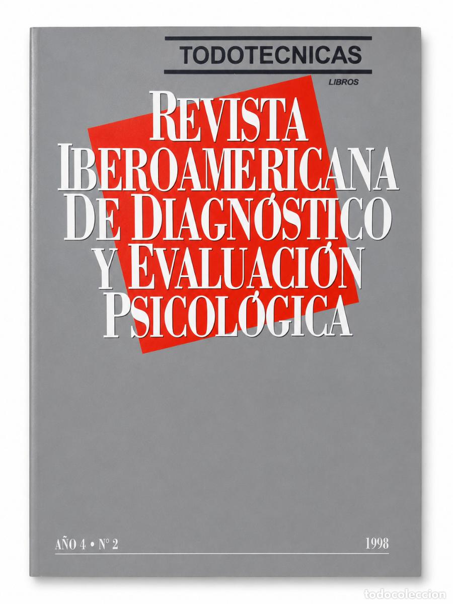 Libros: Revista Iberoamericana de Diagnóstico y Evaluación Psicológica – Año 4, N.º 2 – 1998 – LM