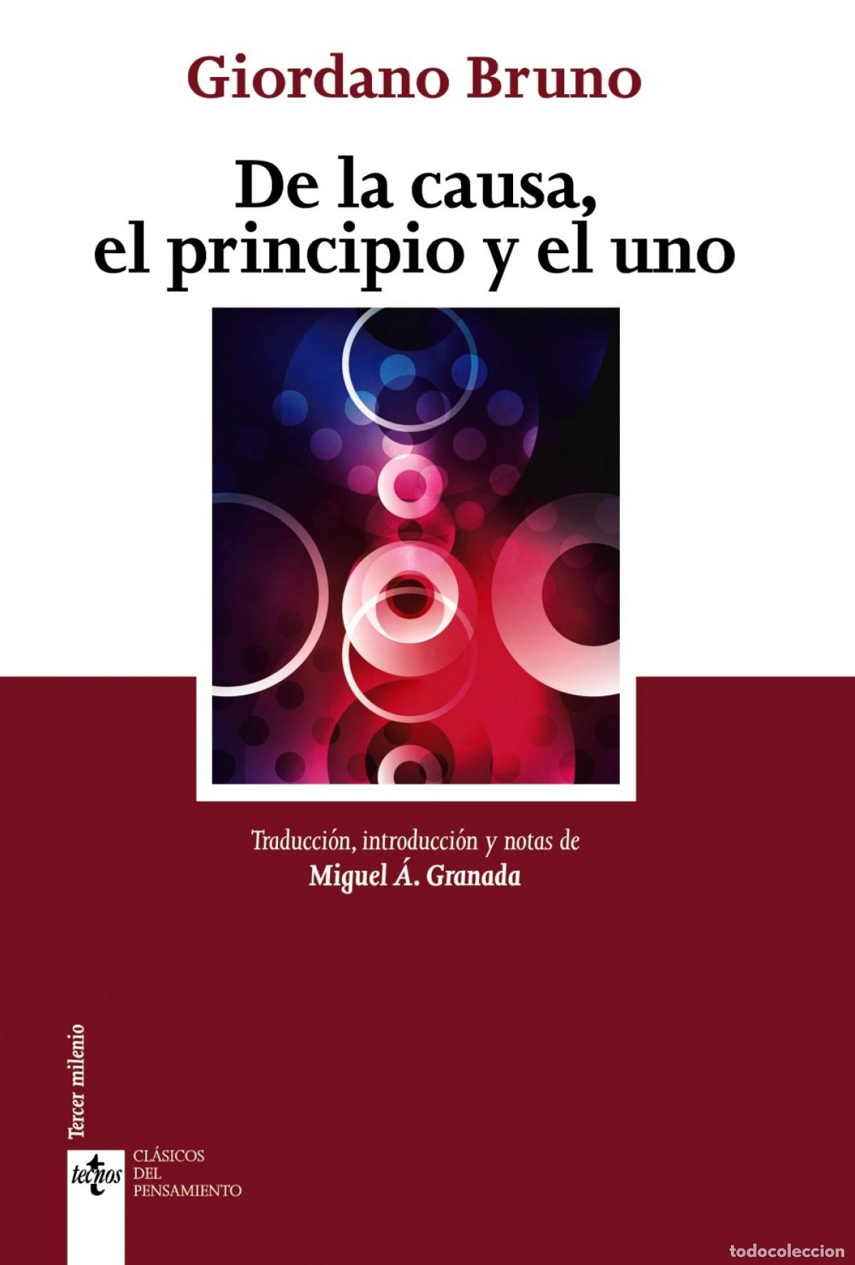 Livres: DE LA CAUSA, EL PRINCIPIO Y EL UNO - Bruno, Giordiano