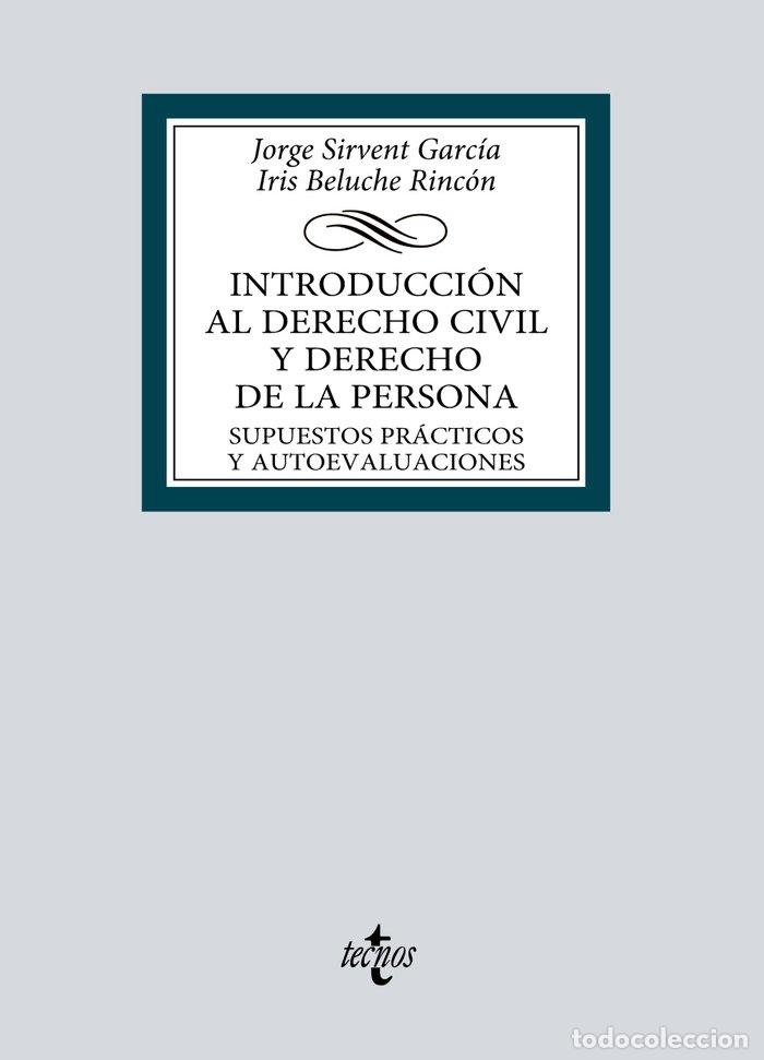 Libri: INTRODUCCION AL DERECHO CIVIL Y DERECHO DE LA PERSONA - SIRVENT GARCIA, JORGE