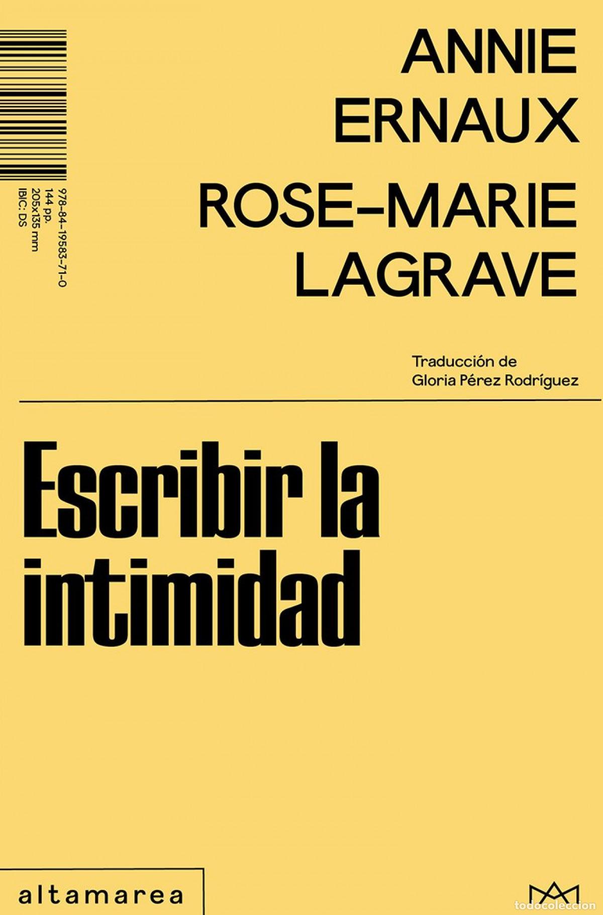 Livres: ESCRIBIR LA INTIMIDAD - Ernaux, Annie