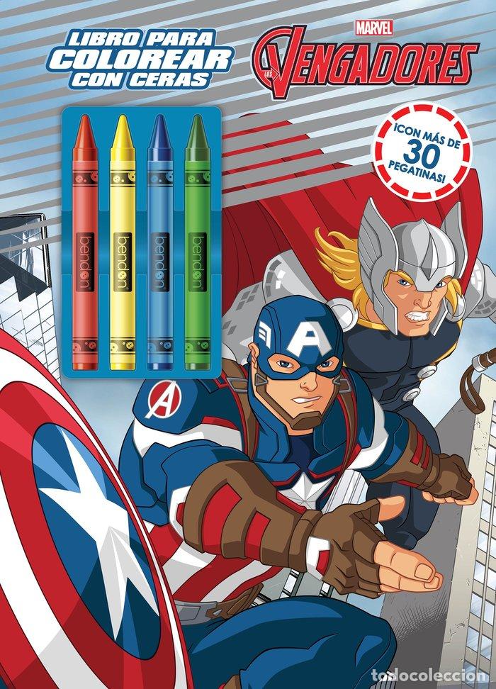 Livres: LOS VENGADORES LIBRO PARA COLOREAR CON CERAS - MARVEL