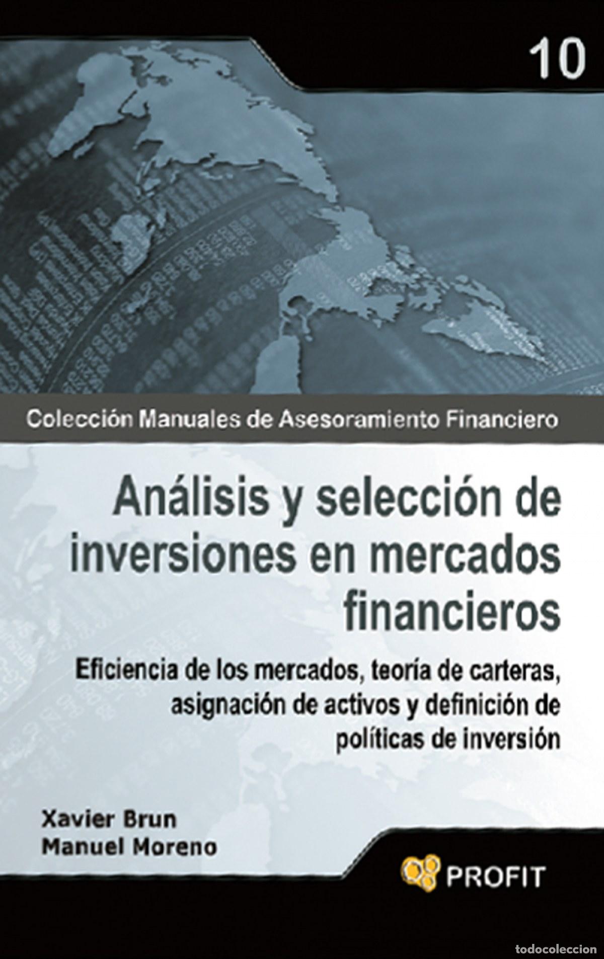 Livres: ANALISIS Y SELECCION DE INVERSIONES EN MERCADOS FINANCIEROS - Moreno, Manuel