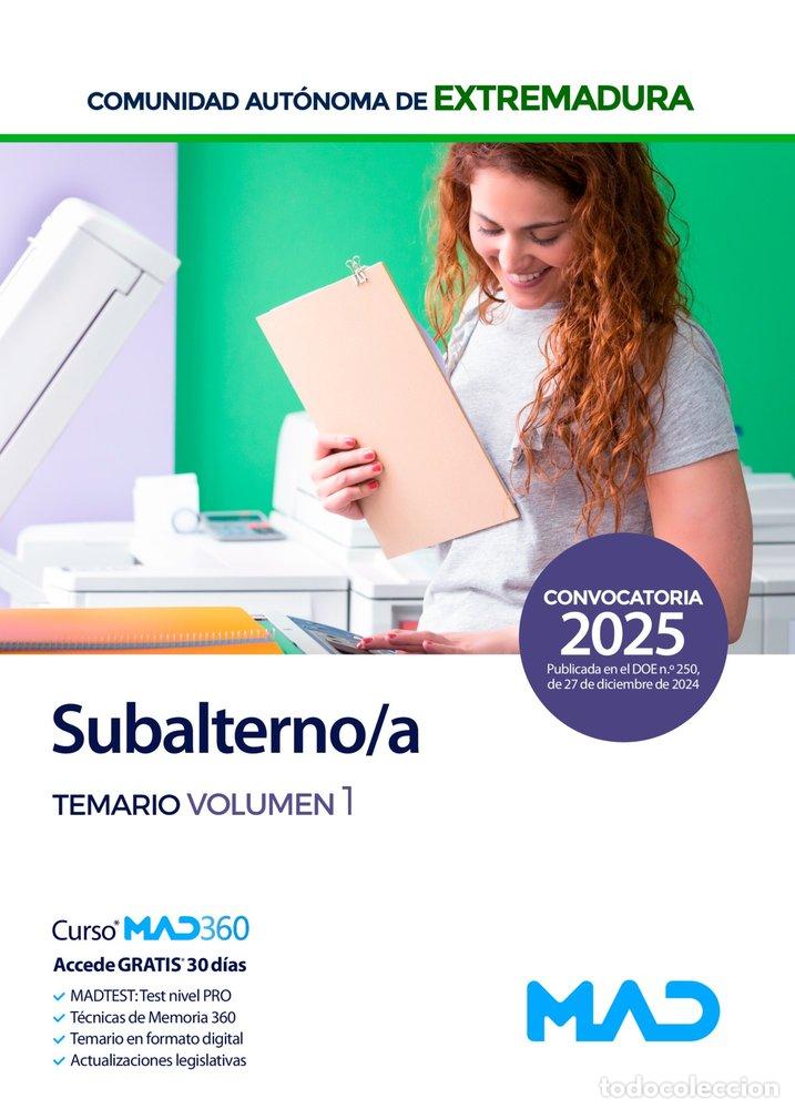 Libri: SUBALTERNO TEMARIO 1 COMUNIDAD AUTONOMA EXTREMADURA - AA.VV