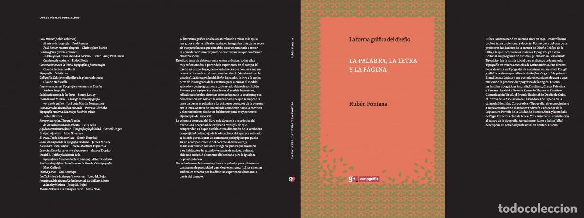 Libros: LA PALABRA, LA LETRA Y LA P&Aacute;GINA - FONTANA RUBEN