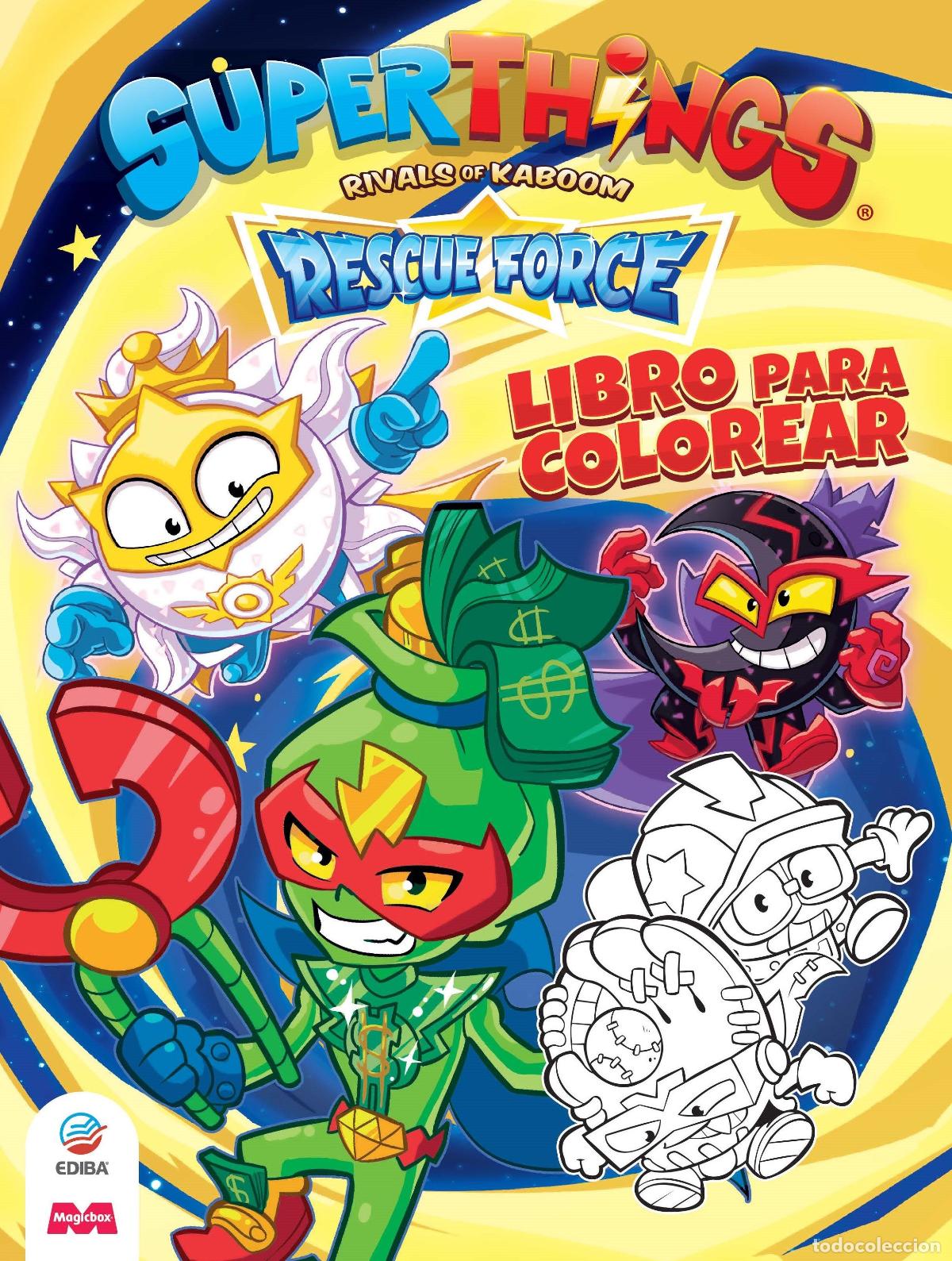 B&uuml;cher: LIBRO PARA COLOREAR SUPERTHINGS RESCUE FORCE - ESPA&Ntilde;A - EDIBA