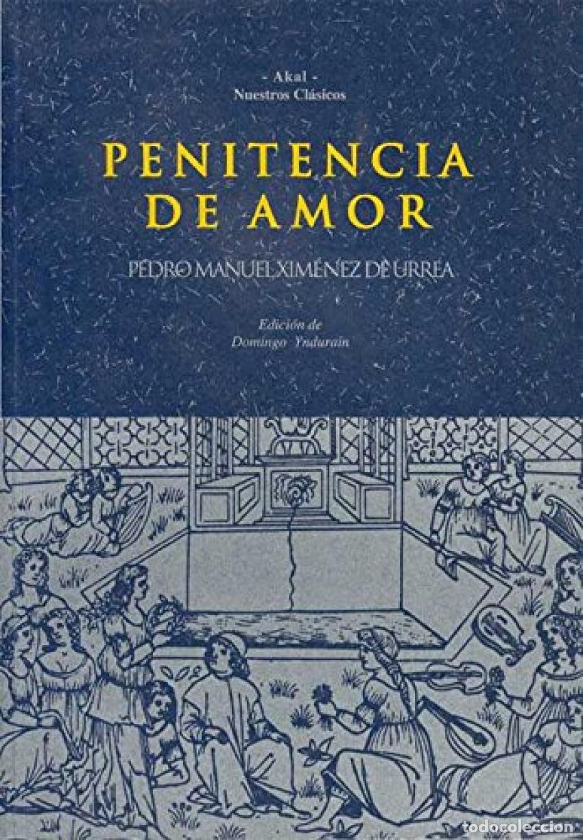 Libros: PENITENCIA DE AMOR - Ximenes De Urrea, Pedro Manuel