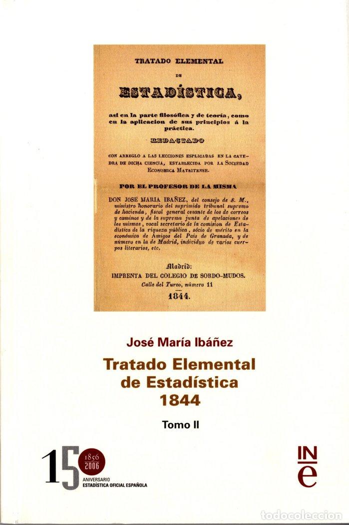 books: TRATADO ELEMENTAL DE ESTADISTICA 1844 - IBA&Ntilde;EZ, JOSE MARIA (1793-1856)
