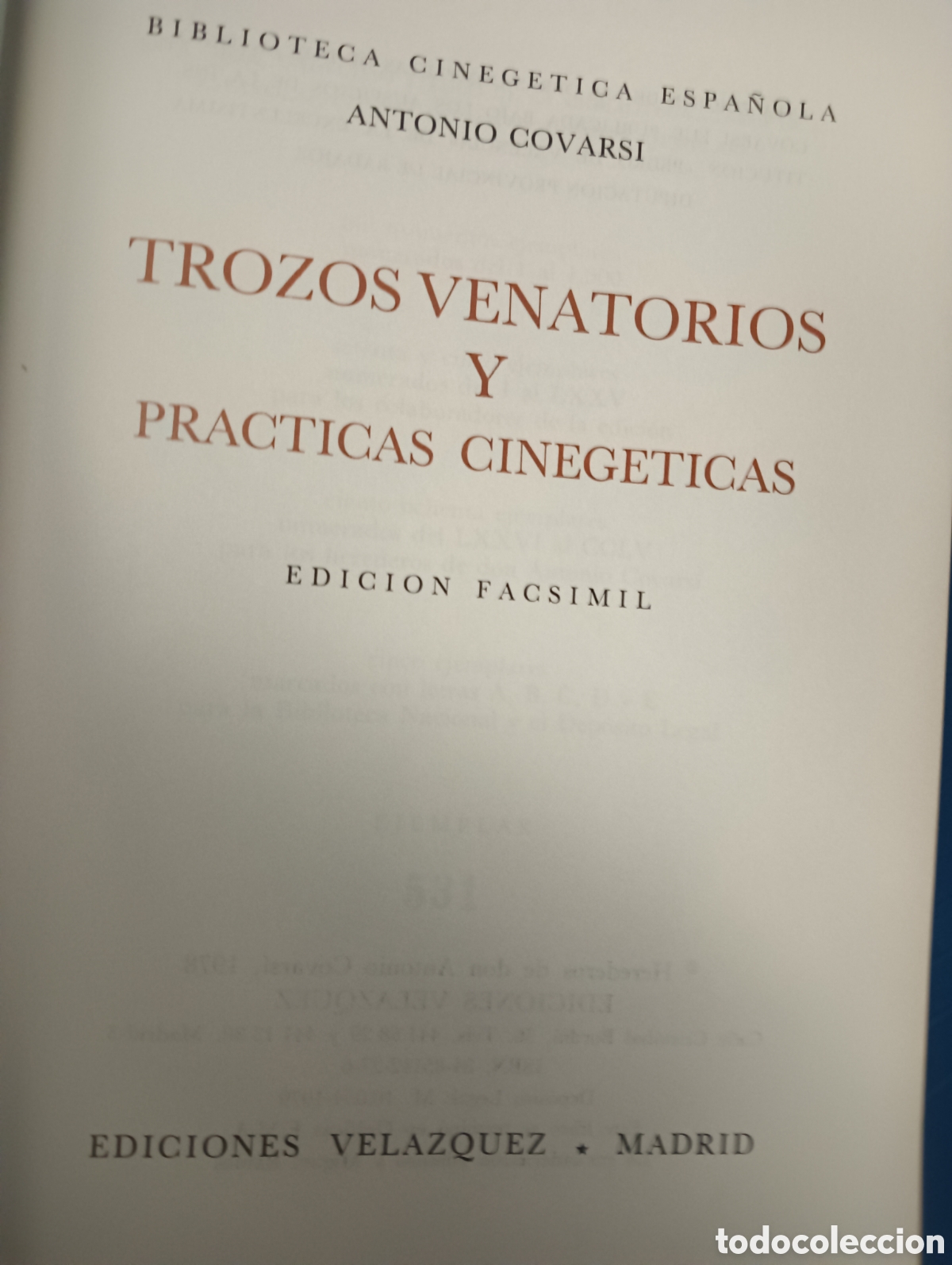 Libros: Trozos venatorios y pr&aacute;cticas cineg&eacute;ticas por Antonio covarsi caza Monter&iacute;a